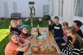 Pizza zum Mittagessen