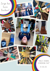 Wir tragen bunte Socken zum Welt-Down-Syndrom-Tag